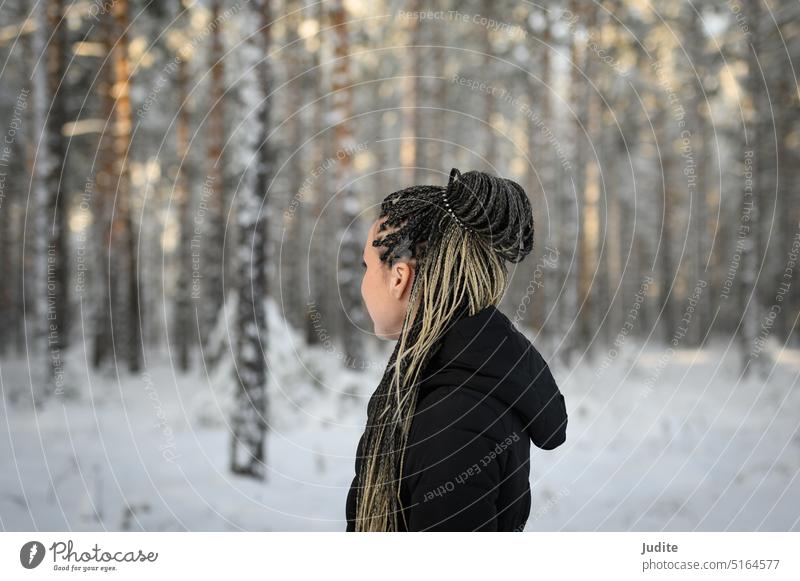 People from behind. Woman with African braids adorable adult african appearance art attractive background beautiful beauty black casual closeup concept culture