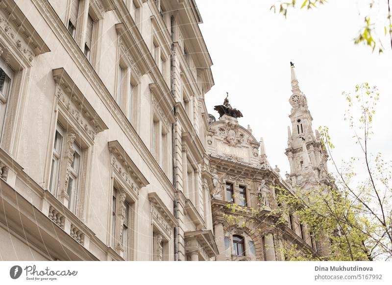 European street with historical buildings architecture cityscape europe concept brexit background political property national european union development modern