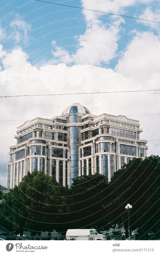 Kiev - Diamond Hill apartment house Ukraine Kyiv Building Architecture City downtown Analogue photo Kodak