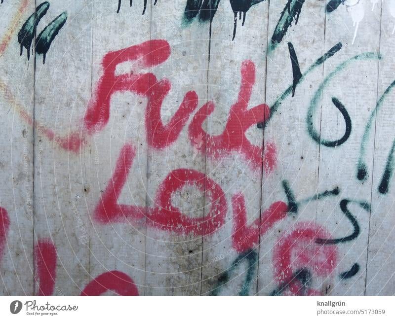 Fuck Love Disappointment Emotions Lovesickness Divide Sadness Colour photo Relationship Deserted Loneliness Distress Pain Moody Neutral Background fuck urban