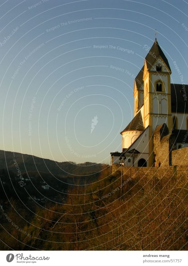 church Sunset Light Religion and faith Valley sunny church Mountain Tower Monastery towers chapell