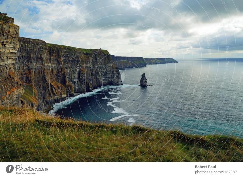 Cliffs of Moher mountain nature rock stone shore island Wild Atlantic Way beautiful atlantic bay hill hills ireland irish karst mountains ocean rocks rocky wave