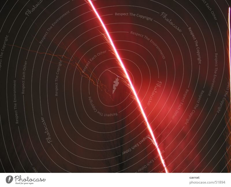 cometary New Year's Eve Kühlungsborn Tails Red Night Long exposure 2006 Signal gun Rocket flare Firecracker Feasts & Celebrations Lamp Vapor trail