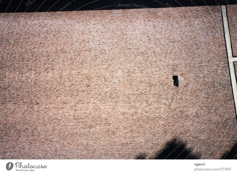 Window to the courtyard Wall (barrier) Structures and shapes Loneliness Calm Opening Light Wall (building) Division Architecture