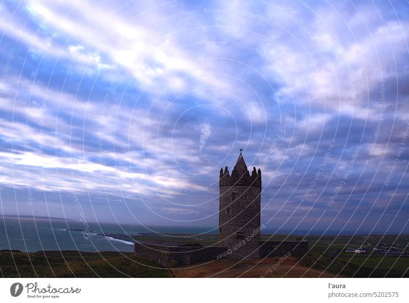 Doonagore castle doonagore castle landscape tower ireland doolin irish nature scenic landmark old clare architecture coast building ocean travel tourism