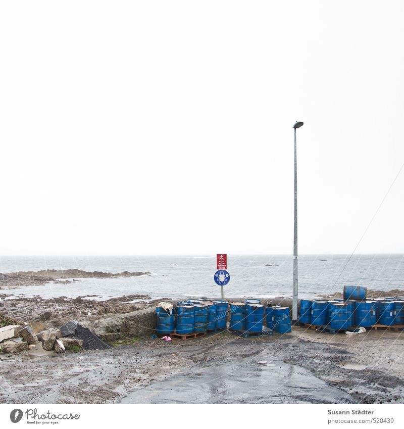 bay Rock Waves Coast Bay Ocean Island Stand Keg Street lighting Port City Harbour Parking lot Poison Reef Sea water Northern Ireland Industry Exterior shot