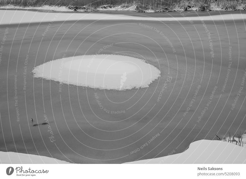 white island cold frost frosty frozen hole ice ice covered islands lake landscape national nature north park river round scotland snow surface water wet winter