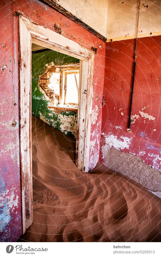 overcrowded housing Doorframe door forsake sb./sth. Transience Africa Namibia Desert Wanderlust Colour photo Adventure Vacation & Travel especially Impressive