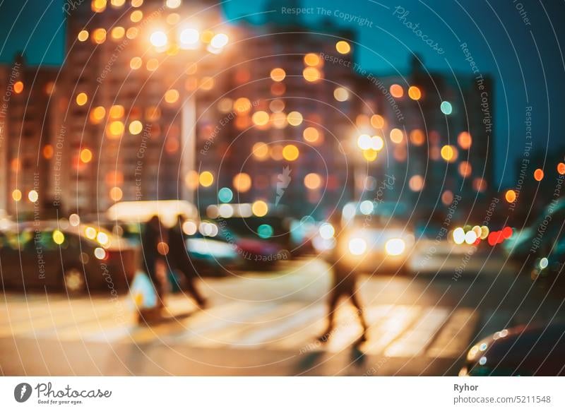 Pedestrian Crossing Defocused Blue Boke Bokeh Urban City Background Effect. Design Backdrop abstract background background bokeh blur blurred bokeh abstract