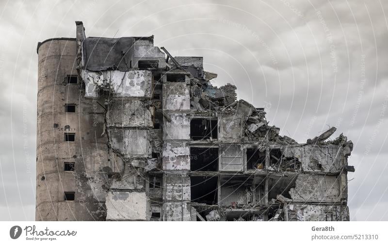 destroyed and burned houses in the city Russia Ukraine war Donetsk Kherson Kyiv Lugansk Mariupol Zaporozhye abandon abandoned attack bahmut blown up bombardment