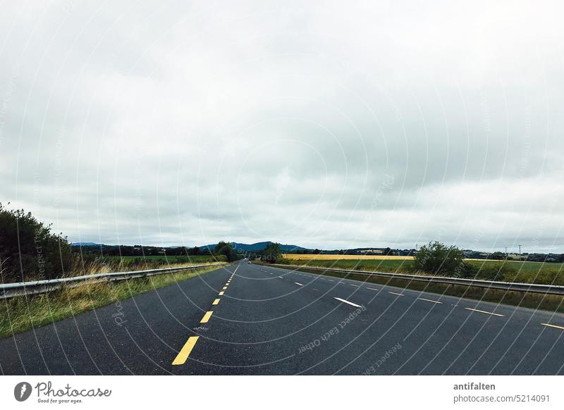 on the road, Ireland August 2018 Landscape Nature Exterior shot Day Clouds Sky Copy Space top Colour photo wide National Park wildlife wildlife photography