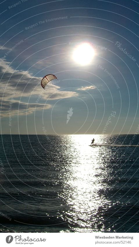 freedom Speed Wet Ocean Aquatics Twilight Sunset Venezuela Beach Surfer Man Adventure Vacation & Travel Relaxation Exterior shot Snapshot Kiting Cuba Sports