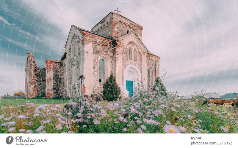 Begoml, Vitsebsk Region, Belarus. Old Ruins Of All Saints Church. Ruins Of Old Cultural And Architectural Monument christian heritage forsaken travel temple