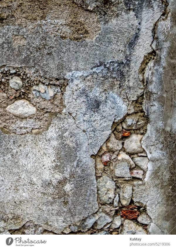 Surface of decayed stone wall as background Wall (barrier) Stone backgrounds Copy Space stones Architecture details texture textures Pattern Abstract Derelict