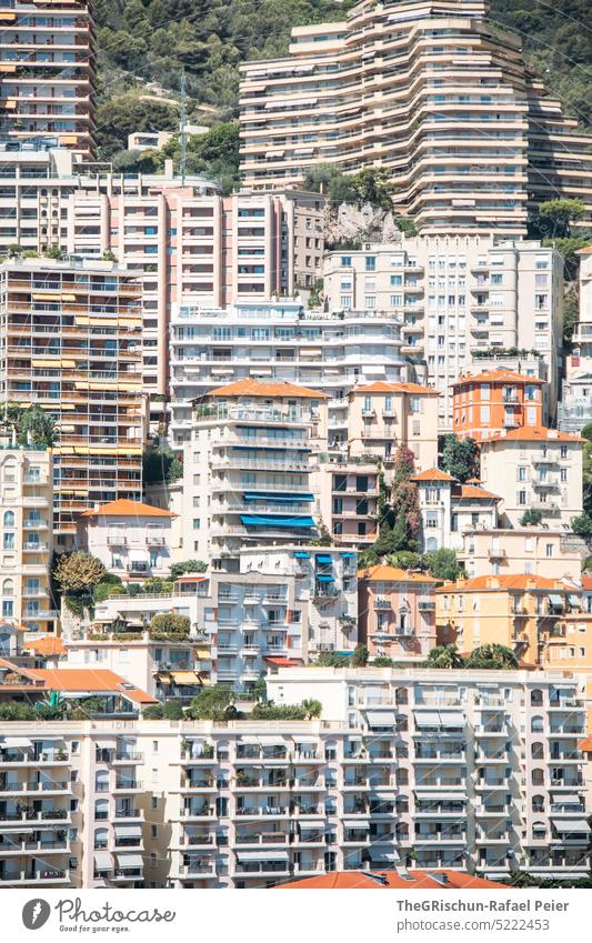 Detail of buildings in Monaco Building houses Skyline Architecture Town Manmade structures skyscrapers Apartments block of flats Downtown Facade