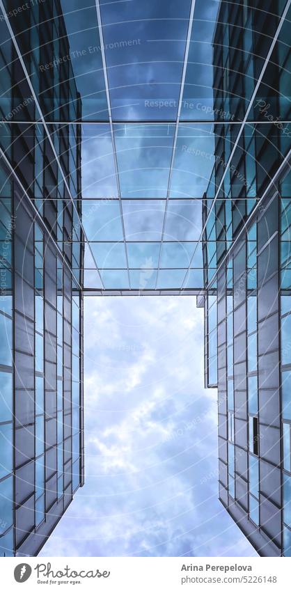 City symmetry Abstract Sky Sky blue Symmetry Blue Glass Window