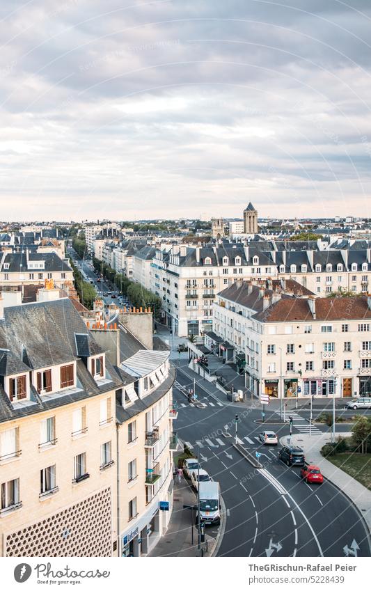 Old town and street with cars - CAEN - France caen Town Architecture Tourist Attraction Tourism Exterior shot Vacation & Travel Downtown Manmade structures