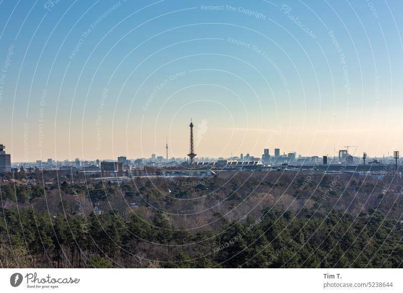 View of Berlin Television tower Transmitting station Skyline Spring Berlin TV Tower Landmark Capital city Architecture Town City Germany Exterior shot