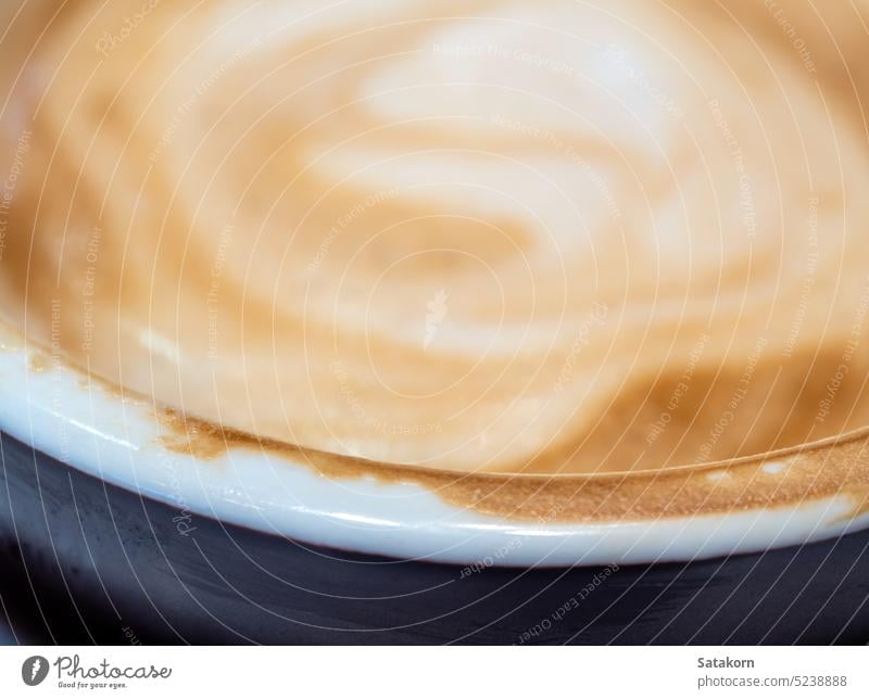 Soft and delicate milk froth in a cup of coffee white aroma fresh relax beverage latte hot cappuccino background morning foam mug closeup cafe drink sweet top