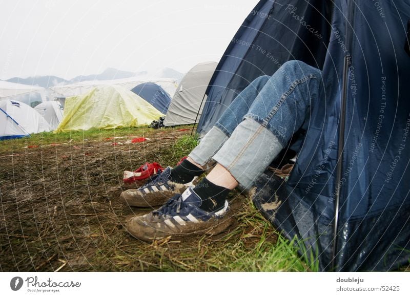 rest Outdoor festival Tent Summer Footwear Music festival Legs Feet Earth Dirty chiemsee reggae summer 2005