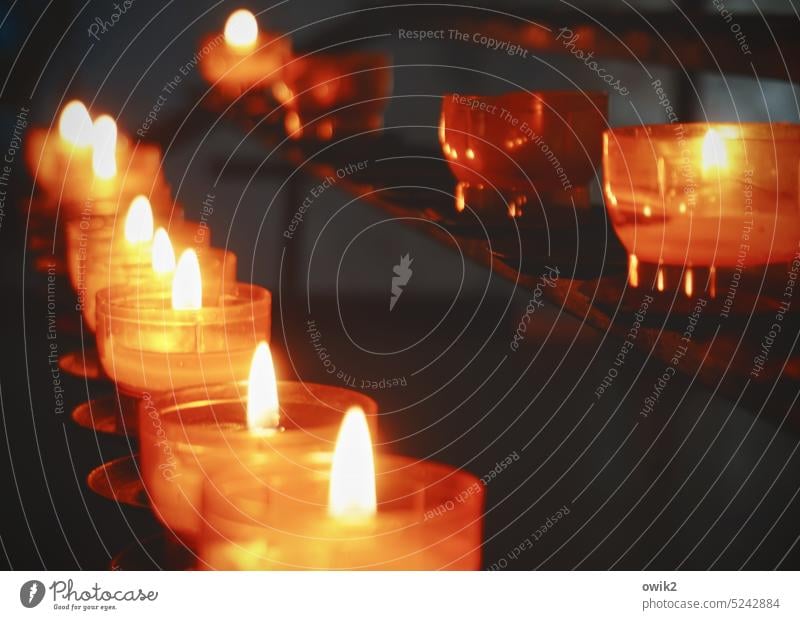 reflection Candlelight shoulder stand Many Illuminate Flame Candlelit ambience Interior shot Glint Shallow depth of field Contrast Light Deserted Colour photo