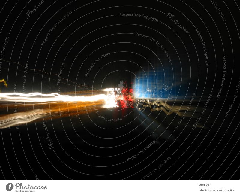 14 seconds A4 Long exposure Night Highway Dark Speed Transport Light