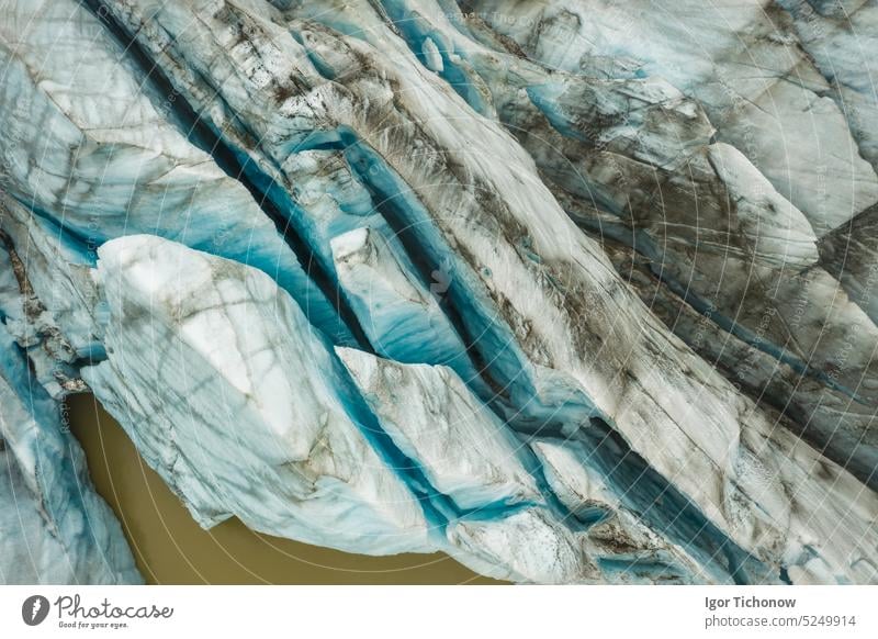 Aerial drone view of glacier formations valley aerial winter snow background nature landscape iceland frozen white arctic cold iceberg blue water frost lagoon