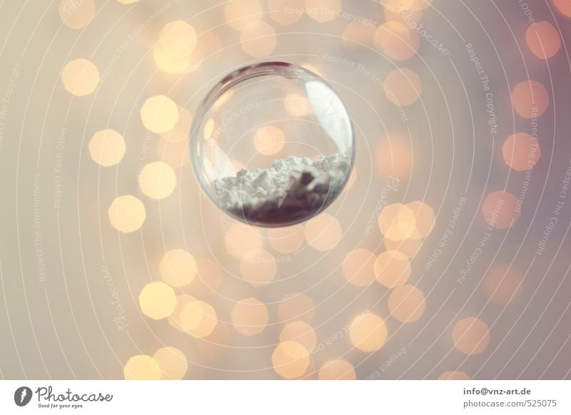 bubble Glass Glittering Christmas & Advent Hover Sphere Soap bubble Powder Blur Fairy lights Moody Colour photo Interior shot Studio shot Experimental Deserted