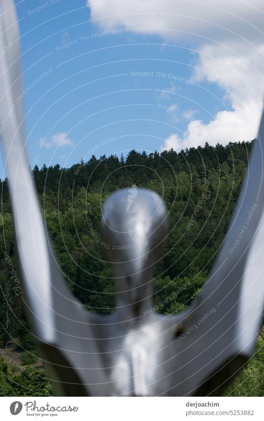 The angel from the Leinleitertal welcomes the hikers. Angel Statue Exterior shot Sky Sculpture Art Landmark Clouds Forest Deserted Day Tourist Attraction