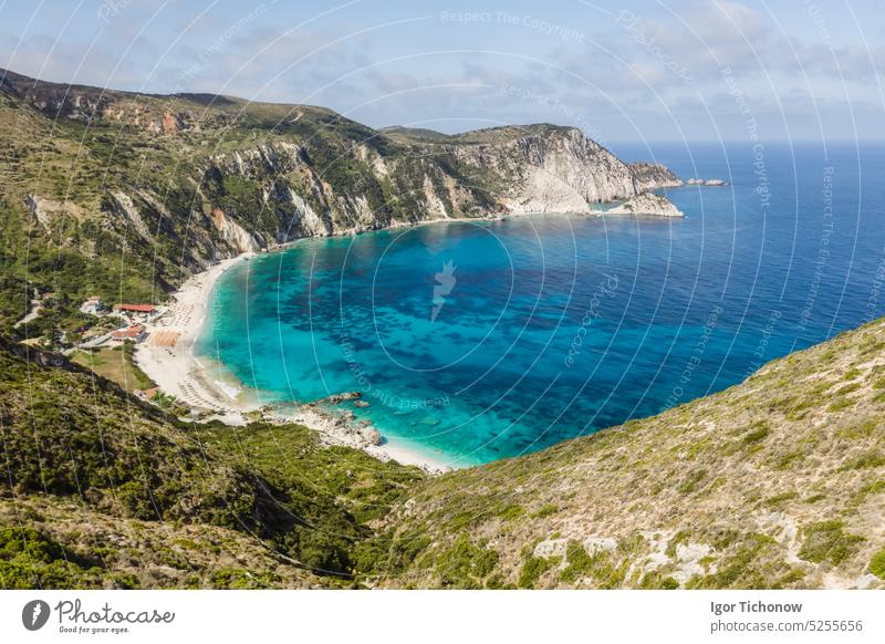 Petani Beach in Kefalonia, Ionian Islands, Greece beach kefalonia greece petani ionian sea nature island view travel mediterranean destination landscape