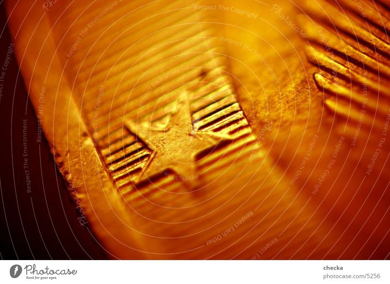 Eurostar Coin Europe Money Things Star (Symbol) Macro (Extreme close-up)