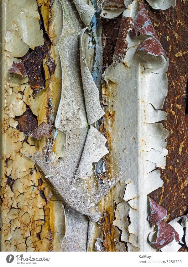 Close up of peeling paint of dark painted wall Colour Varnish Flake off Paintwork Decline unfasten replace flake Old corrupted Wall (building) Architecture