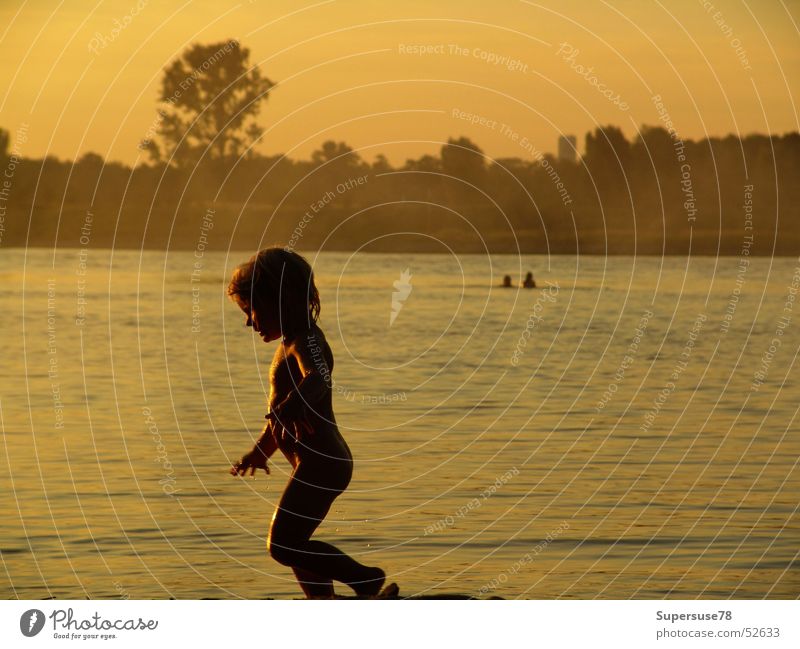 Family Child Girl Beach Summer Playing Sun Water rhei River