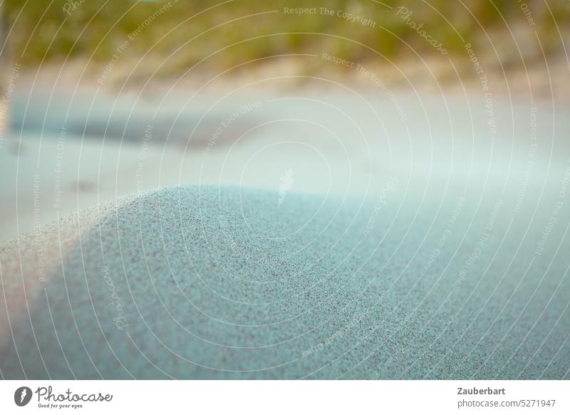 Wave of sand on the beach of the Baltic Sea, its crest shone by the sun Sand sand dune wave Comb Sun Movement Delicate Grain of sand Wind windy Grainy Beach