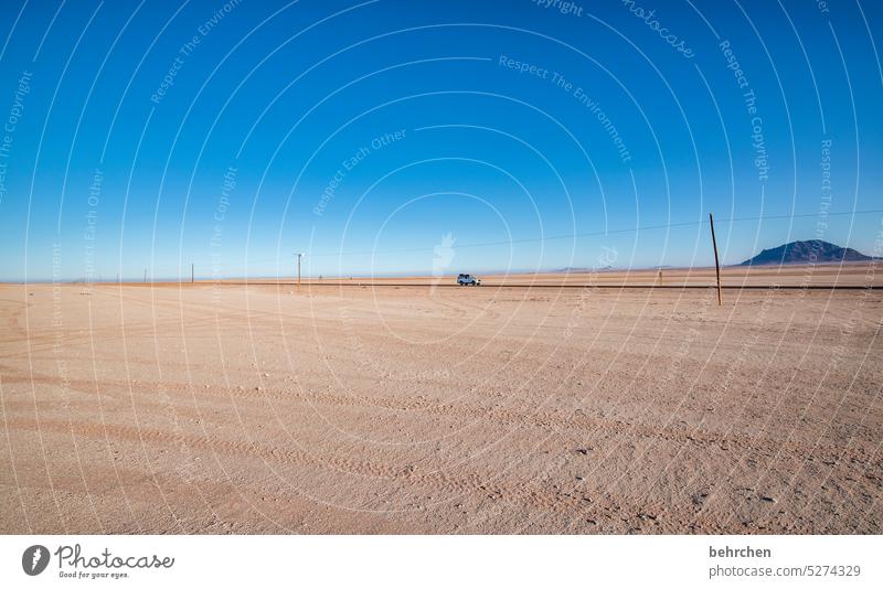 wide, nothing but wide! endlessness surreal Africa Wanderlust Namibia Desert Dry Climate change Impressive especially Vacation & Travel Blue sky Sky Adventure