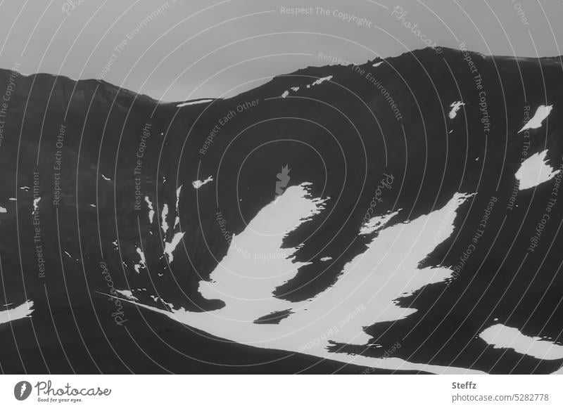 mysterious Iceland Mythical creature North Iceland mystery Mysterious cryptic Dark Mystic shape Grand piano mysticism Snow Rock mound fabulous Abstract Angel