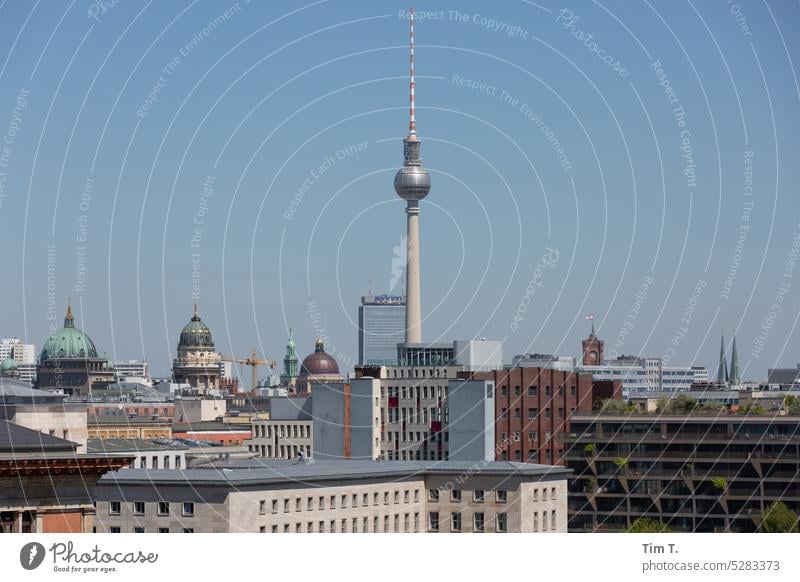 Skyline Berlin Television tower Kreuzberg Berlin TV Tower Capital city Landmark Tourist Attraction Downtown Town Architecture City Colour photo Germany