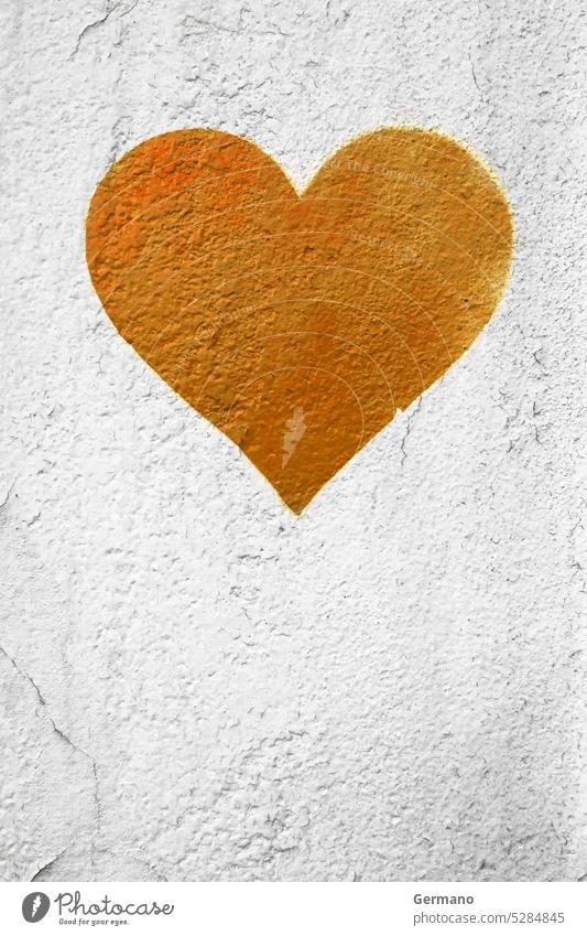 Orange urban Heart orange rusty abstract background banner bright broken brush card celebration color copy - space cracked day decor design distressed graffiti