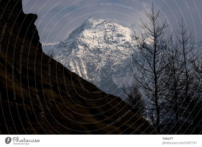 a mountain in the swiss alps in the evening ice snow snowy mountains switzerland beautiful cold hiking hiking in the alps