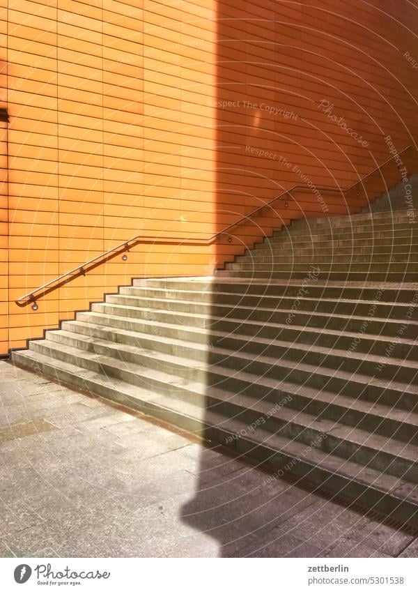 Stairs at Potsdamer Platz Architecture Berlin Office city Germany Facade Worm's-eye view Building Capital city House (Residential Structure) High-rise downtown