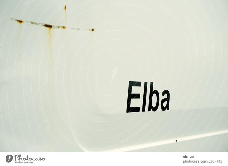 Elba is written in print on a metal wall Advertising Metal Mediterranean island Italy Blog Vacation & Travel holiday dreams Island Mediterranean sea Tourism