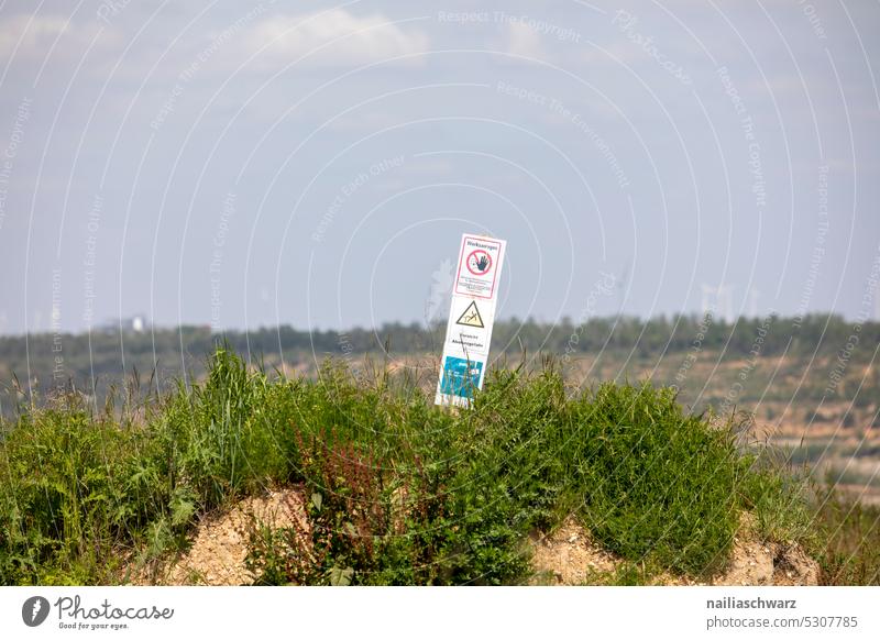 On the edge, Hambach Forest Far-off places Nature Lanes & trails Street power supply Sky Energy generation view Hambach opencast lignite mine Surface