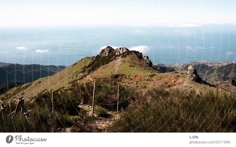 Madeira Island Portugal Hiking Nature Tourism Europe Portuguese destination vacation Landscape Vacation & Travel Outdoors voyage Tree Horizon