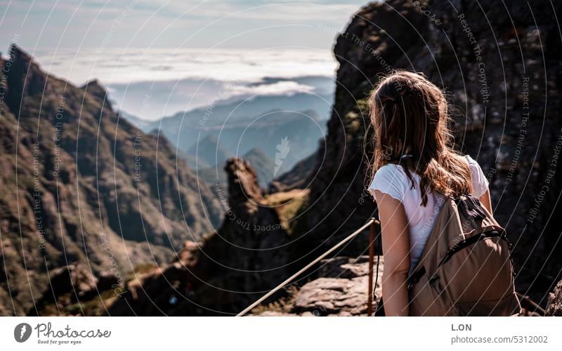 Madeira Island Portugal Hiking Nature Tourism Europe Portuguese destination vacation Landscape Vacation & Travel Outdoors voyage Tree Horizon