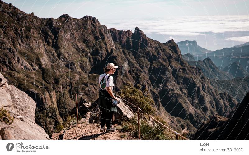 Madeira Island Portugal Hiking Nature Tourism Europe Portuguese destination vacation Landscape Vacation & Travel Outdoors voyage Tree Horizon