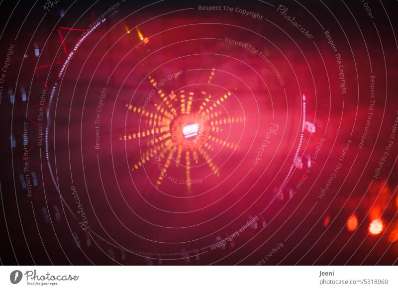 * 1.200 * The Ferris wheel keeps on turning Light Rotate Movement Round Large Attraction variegated blurriness Dynamics Circle Tall Illuminate colored