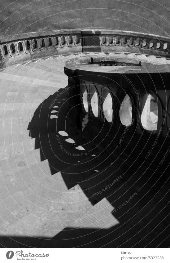 gray in gray | Lost Land Love II - Stages of history Stairs Spirited External Staircase Sandstone Curve stair treads Banister Old Historic Summer Sunlight