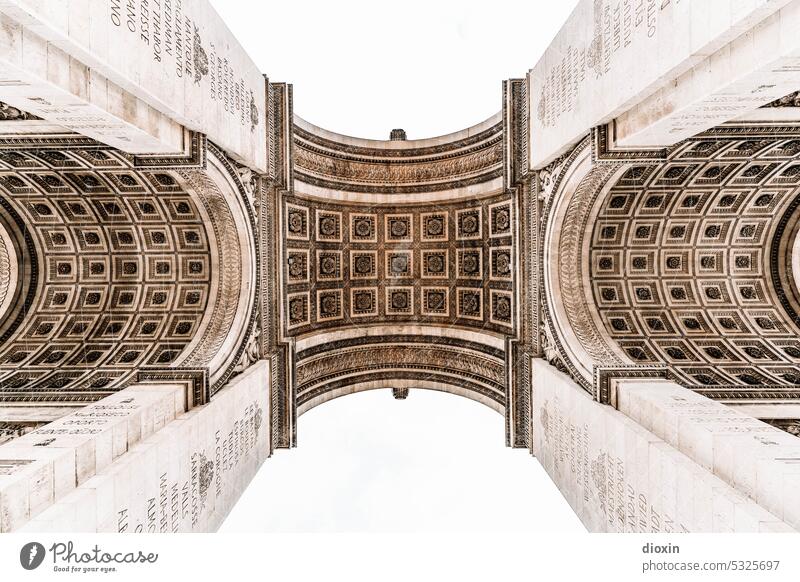 Arc de Triomphe de l'Étoile (1) Paris Triumphal arch France Capital city Architecture architecture monument architectural photography Colour photo Landmark