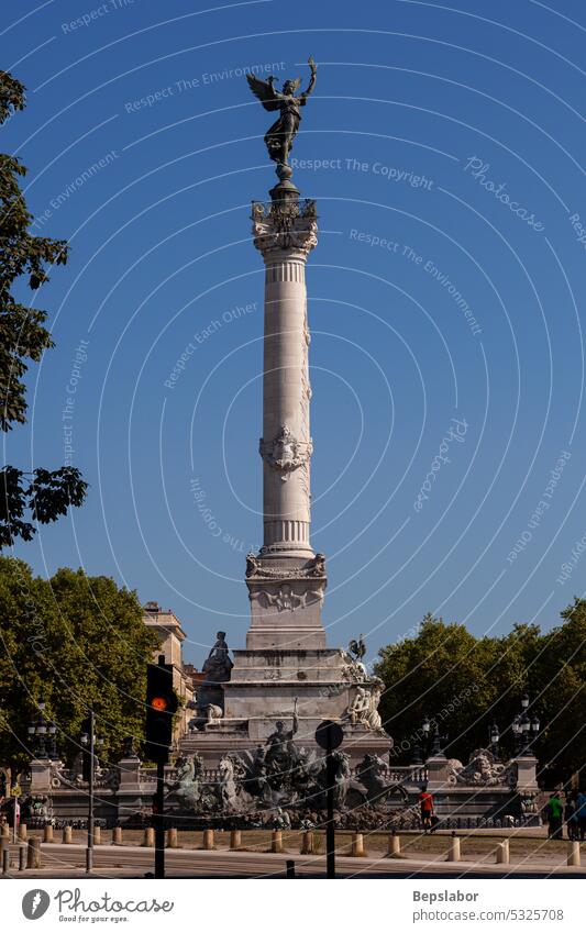 View of a monument, Fontaine Des Quinconces, Monument Aux Girondins, Bordeaux photography color image outdoors vertical bordeaux france travel destinations