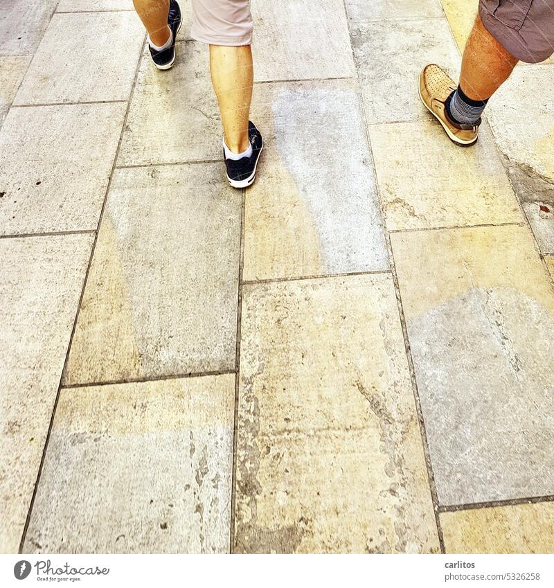 the shoe must go on Old town pavement paving plate covering Natural stone Legs feet Going Tourism Street Town Transport Pattern structure Toulon France South